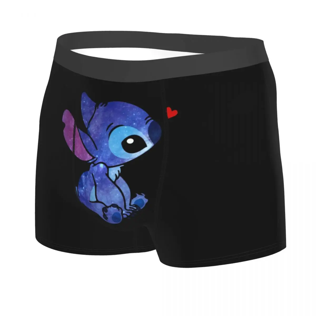 Cartoon Lilo & Stitch Men Long Underwear Boxer Briefs Shorts Panties Novelty Breathable Underpants for Homme