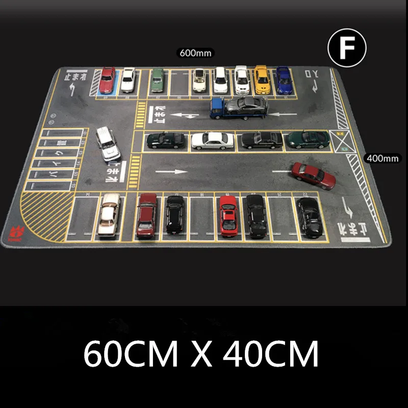 80CM 1:64 Scale Model Car Scene Mat Large Parking Lot Mat for Diecast Vehicle Scene Display Toy Mouse Pad Scene Show Toy