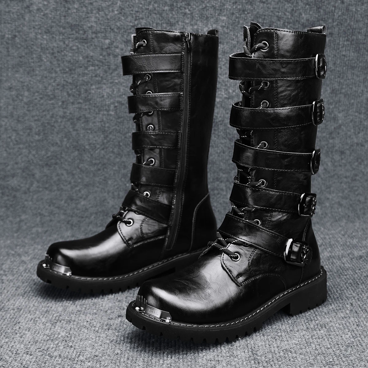 Men's boots four seasons new high-top outdoor casual boots safety protective work boots motorcycle boots plus size outdoor boots