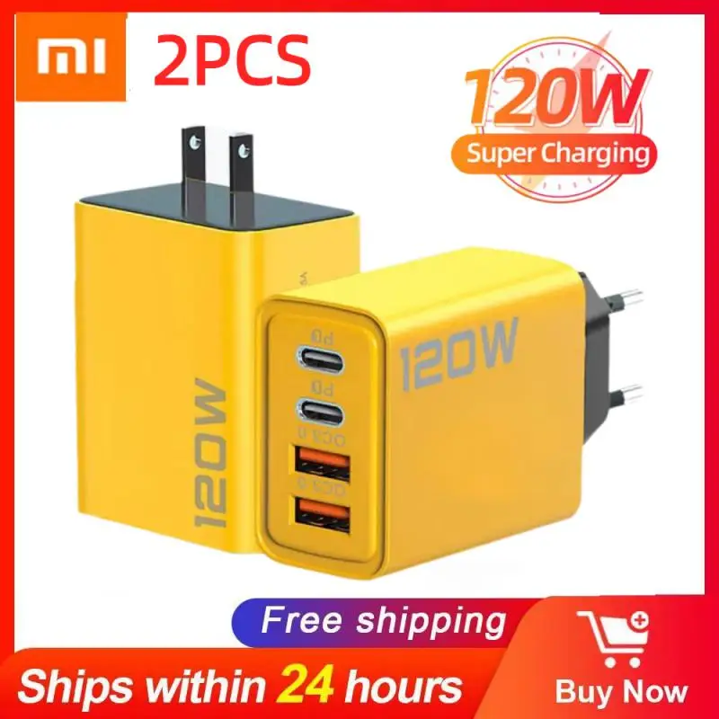 Xiaomi 120W USB C Charger 4 Ports Fast Charging Wall Charger For IPhone 15 14 Pro Max Samsung Galaxy S23 14 Mobile Phone Charger