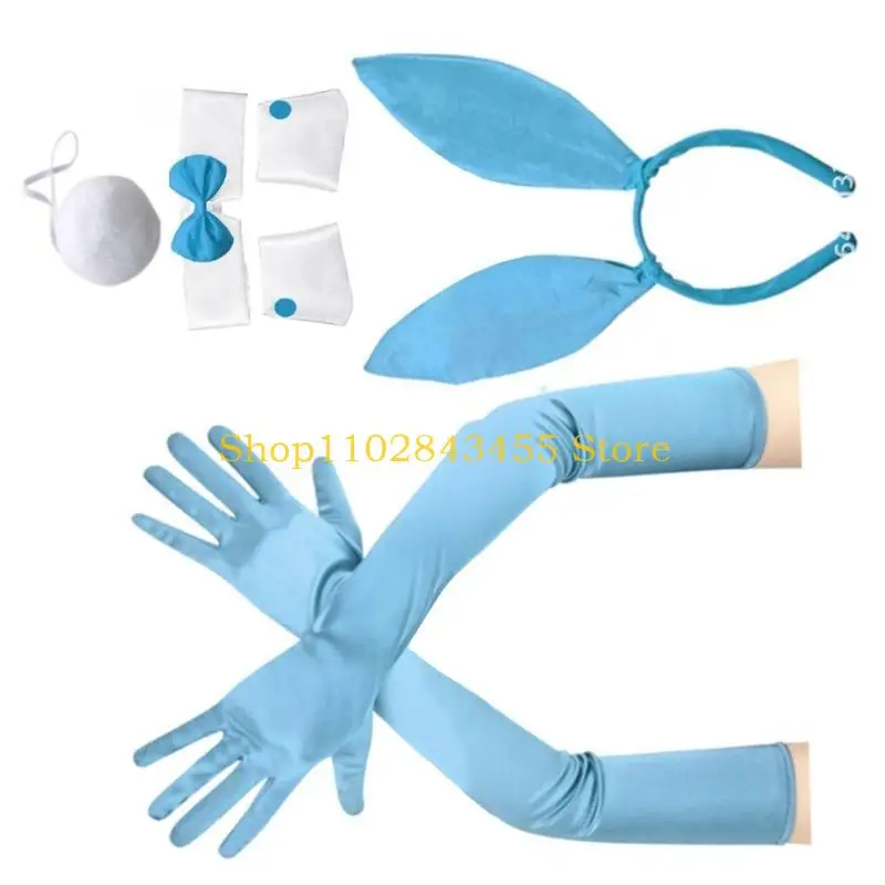 

49MC Cosplay Animes Costume Set Rabbit Ears Headband Bowtie Tail Masquerades Party Sexy Dress Up Suit Comics Show Women Outfit