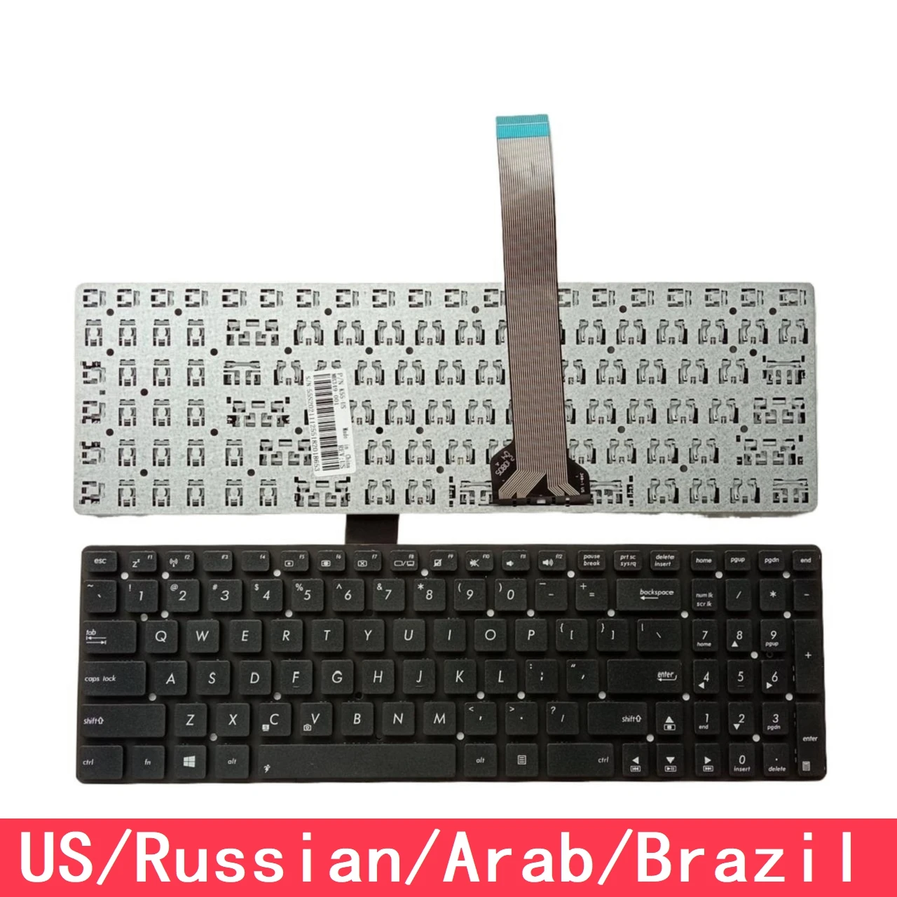 

Для ASUS K55V K55 K55A K55VD K55VJ K55VM K55VS A55 A55V A55XI A55DE A55DR R500v R700V Клавиатура ноутбука США Русский Арабский Бразилия