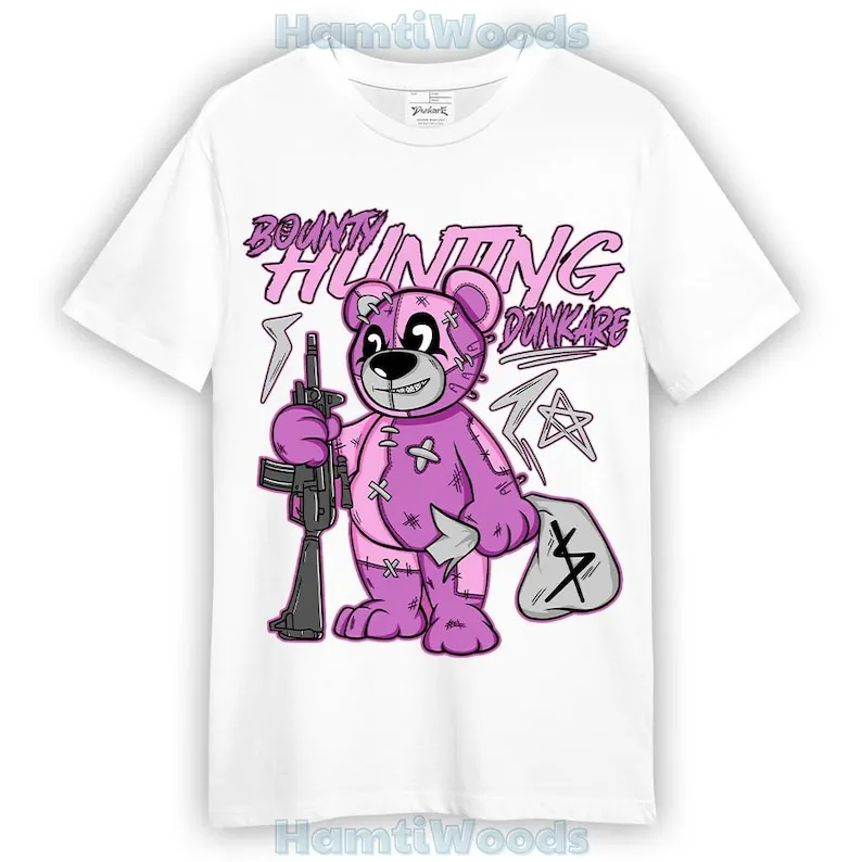 Hyper Violet 4s T-Shirt - Bounty Hunting Bear T-Shirt Unisex 1605 NCMD