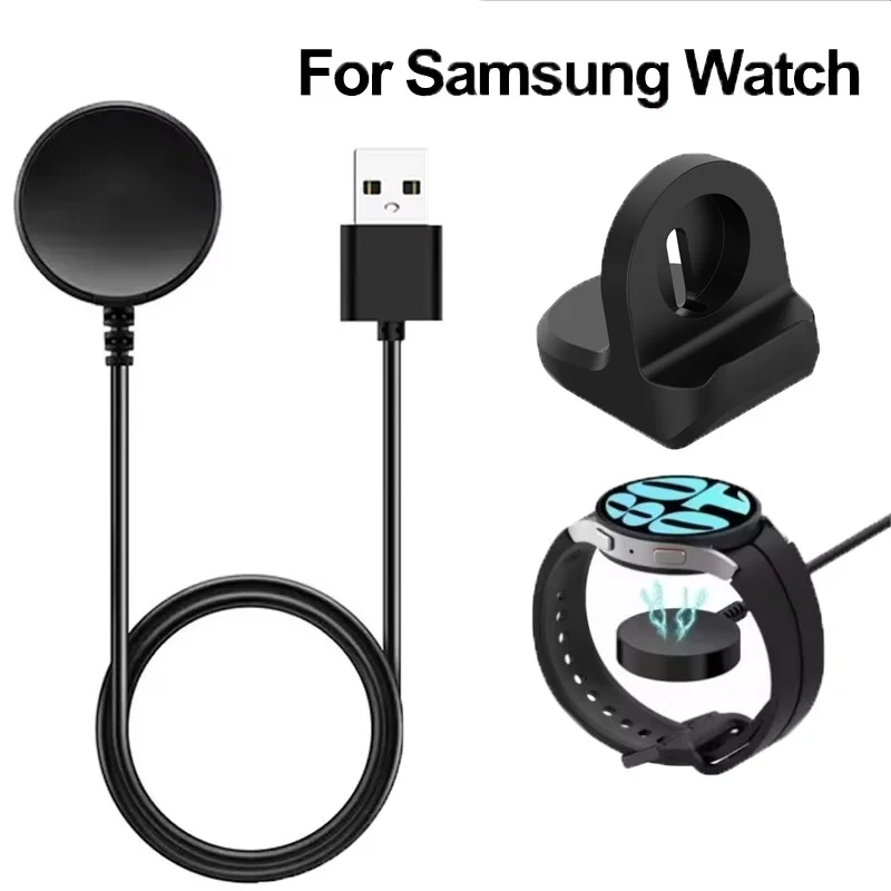 USB Charging Cable For Samsung Galaxy Watch 4 3 44mm 40mm Portable Magnetic Smart Watch Charging Bracket For Galaxy Active 2 1