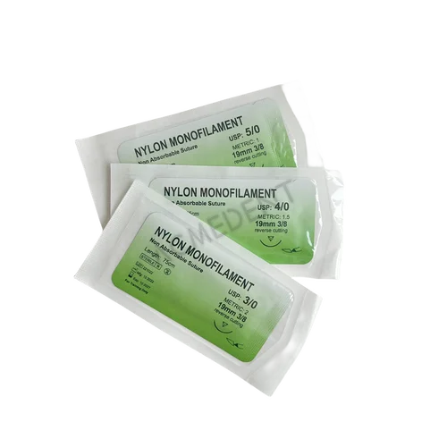 Imagen 2 del producto Paquete de 100 suturas quirúrgicas dentales monofilamento de nailon USP sutura de corte inverso estéril