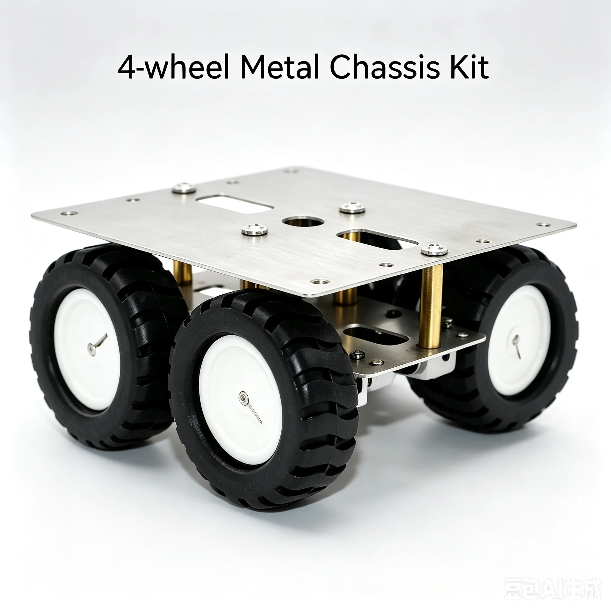 N20 Stainless Steel Smart Car Chassis Metal Frame, Mini Robot Platform Frame for Student DIY Robot Making & Programming Project
