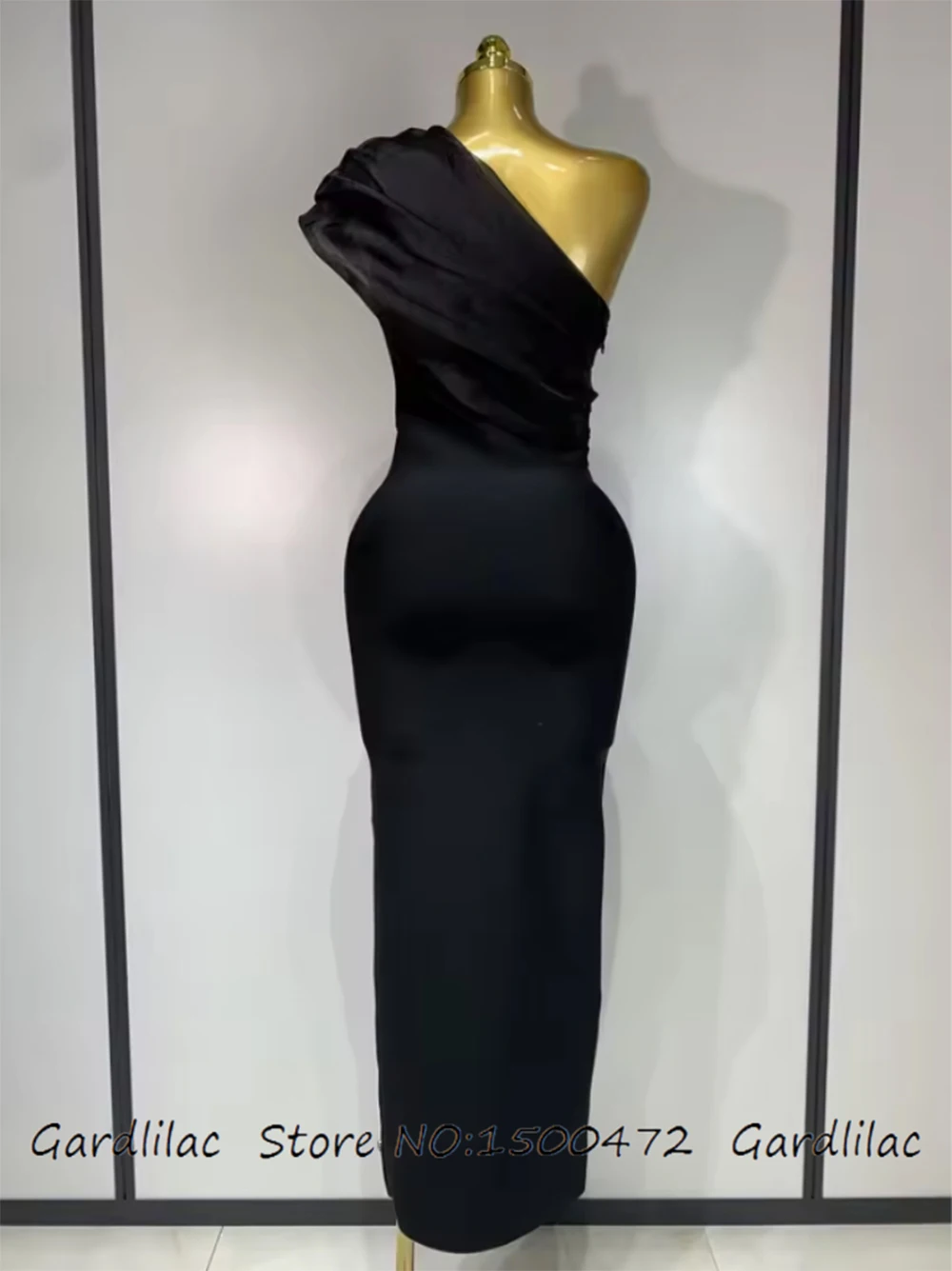 Vestido de fiesta elegante con un hombro, vestido largo ajustado de cristal brillante, vestido de fiesta de noche a la moda para Festival