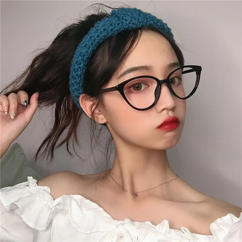New Fashion Unisex Cat Eye Plain Glasses for Women Pc Frame Glasses for Party Eyeglasses Female Decorative Spectacles Glasses image 3
