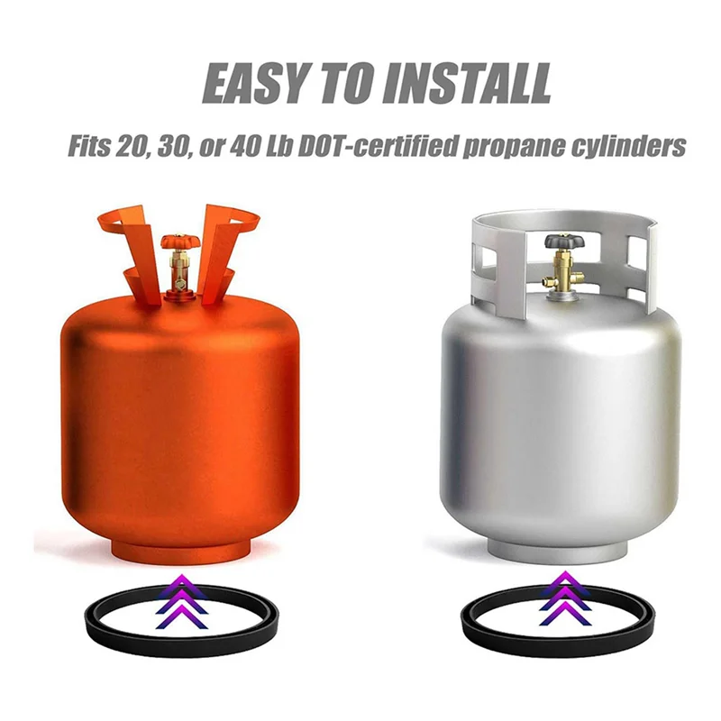 J1UL1N Ring Base For Propane Cylinder Tank,2Pcs Propane Tank Protective Spacer Base,Fits 20-40Lb(5-10 Gallons)Propane Cylinders