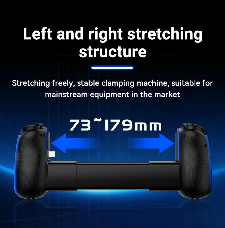 D6mini Ausziehbarer Spielcontroller mit Hall-Joystick, Kabelgebunden und Kabellos, Bluetooth, für Switch, Android, iOS, PC, Streaming – Detail 13