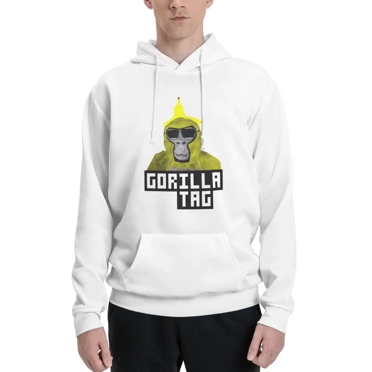 Gorilla Tag Monkey Banana Peel Gorilla Monke Gorilla Tag PFP Maker By POLKART Hoodies Men Fashion Warm Sweatshirt Hip Hop Hoodie