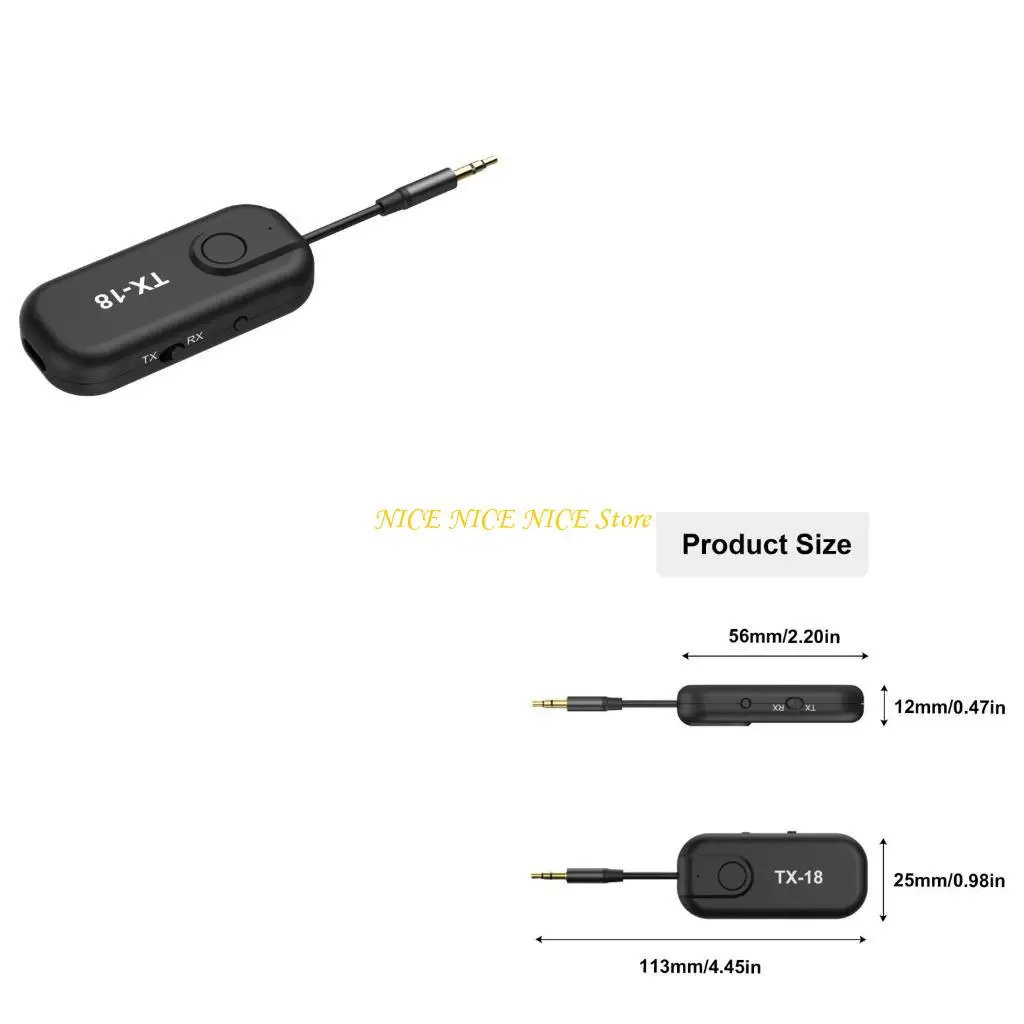 

Bluetooth-совместимый 5.0 конвертер звука, 3,5 мм беспроводной адаптер для телевизора/ПК/динамиков, 2 технология ссылки