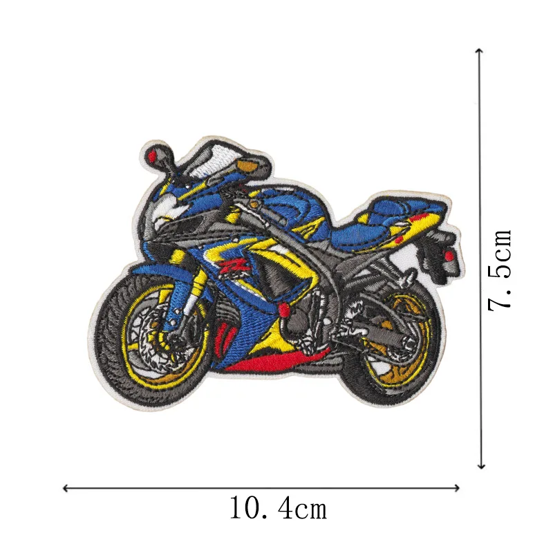 Vintage Motorcycle Embroidered Patch for Jeans Repair Retro Cruiser Racing Bike Denim Decoration