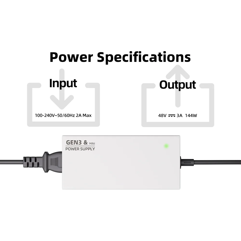 Starlink Gen 3 Router Power Supply AC to DC Charger Converter Compatible with US AU UK EU Plug Universal Adapter for Starlink Ge
