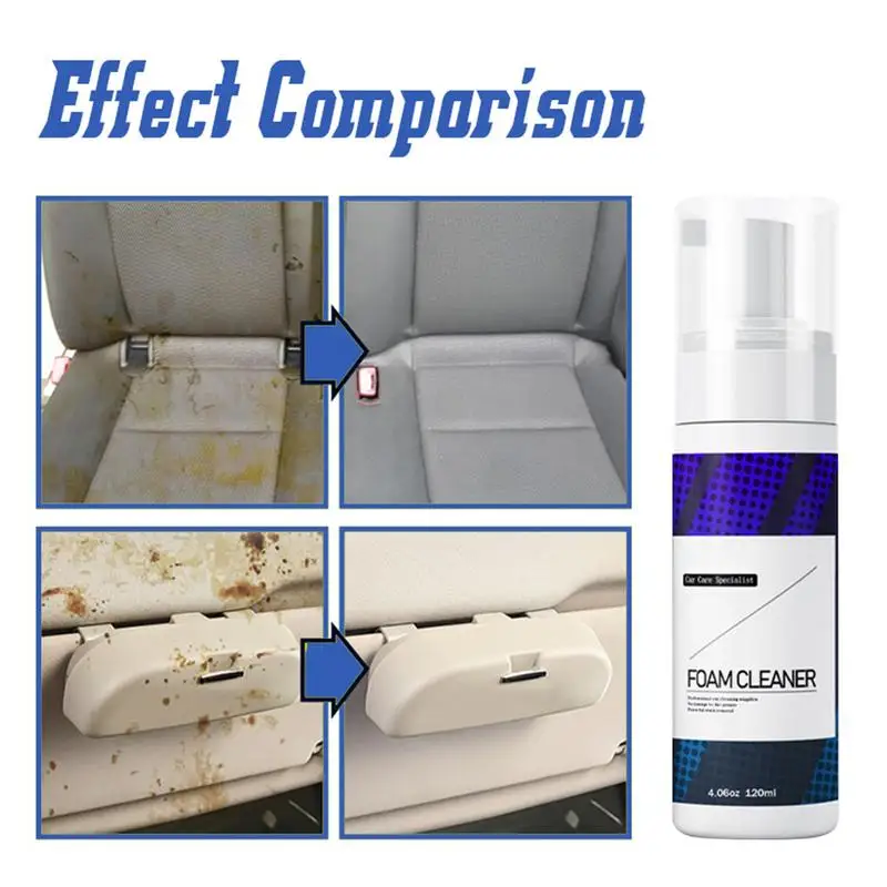 Detergente multifunzionale per schiuma per auto 30/120ml efficiente Spray detergente per interni auto efficace all'interno dell'auto detergente Spray per dettagli auto