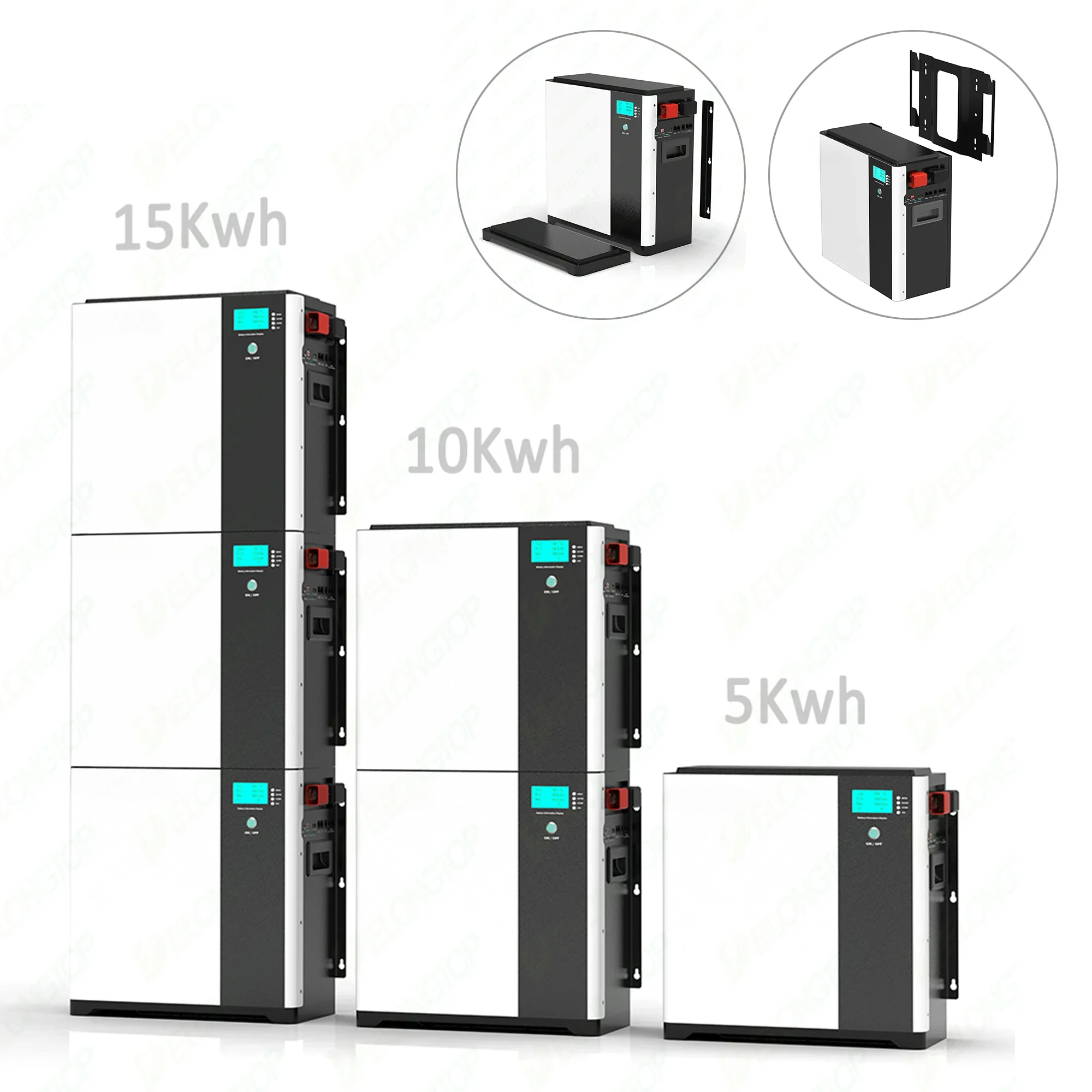 

Household home solar system lithion ion batteries 48V/51.2V Series 100Ah 5kwh lifepo4 power wall battery