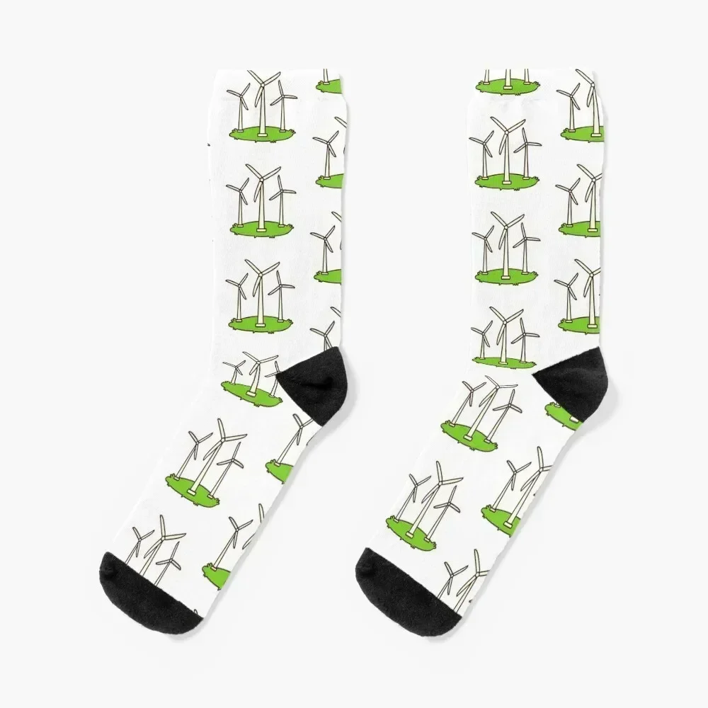 

Wind Turbines Socks happy soccer anti-slip luxury Socks Women's Men's