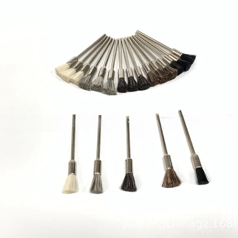 10PCS Polishing Wheels Bristle Steel Brass Wire Pen Shape Brushes Jewelry Abrasive Brush Accessories For Rotary Tools