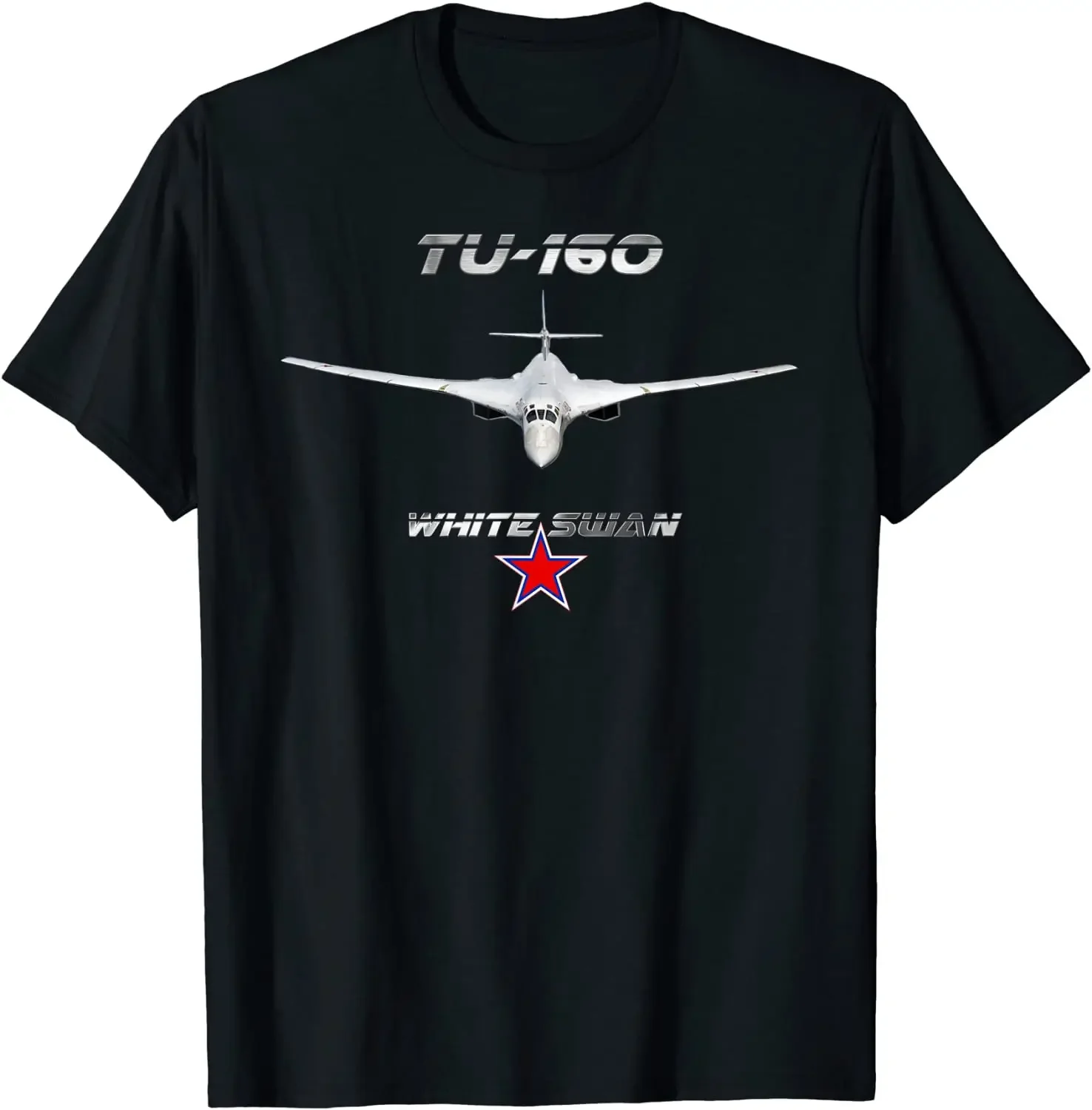 Russian Air Force Tu-160 White Swan Strategic Bomber T-Shirt 100% Cotton O-Neck Short Sleeve Casual Mens T-shirt Size S-3XL