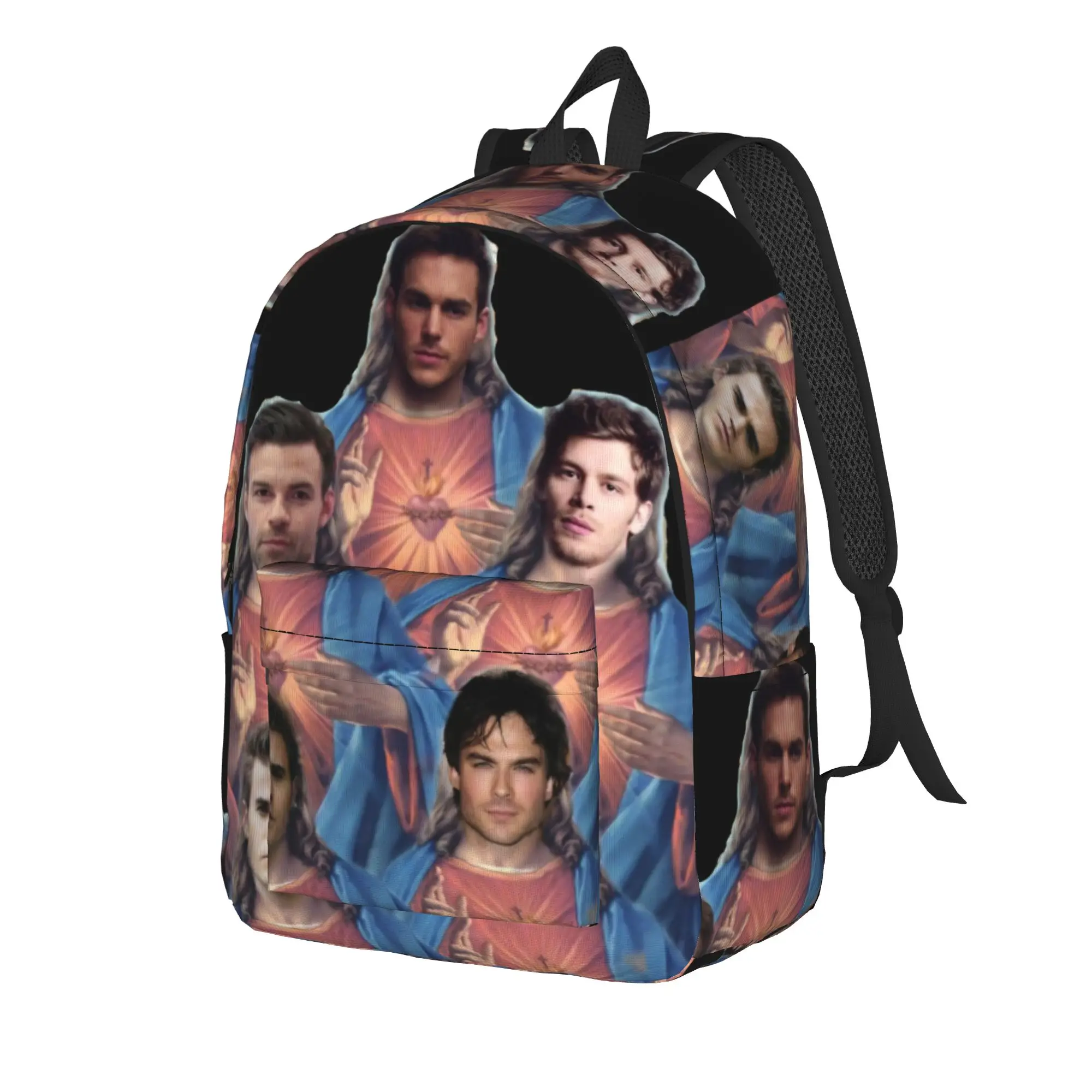 The Vampire Diaries Resuable Movie Backpack Damon Salvatore Trekking Backpacks Boy Girl Lightweight School Bags Cool Rucksack