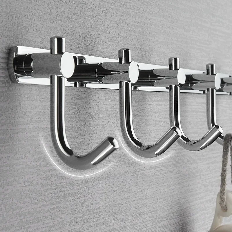 Solid Brass Bathroom Hook Rack Polished Chrome Wall Mounted Towel Hooks Robe Coat Hooks Bathroom Hardware Accessories