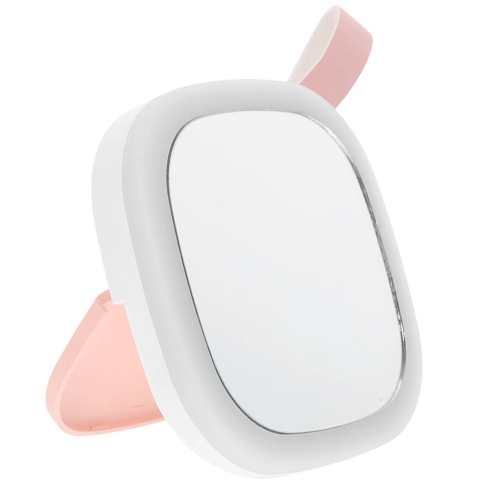 LED Makeup Mirror Handheld Compact Light Rechargeable Travel Vanity Night Small Brightness Adjustable Portable Folding Mirrors