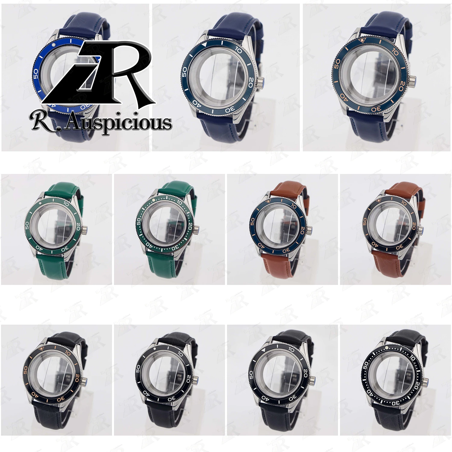 NH35 Men Stainless Steel 41mm Automatic Watch 100M Waterproof Sapphire Glass Ceramic Bezel Cowhide Strap Casual 【Customization】