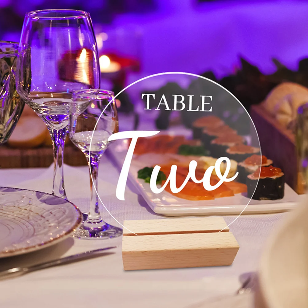 

10pcs Acrylic Table Number Plates Wedding Seat Signs Coffee Bar Decor Blank Place Cards Sublimation Blanks Seat Chart Boards