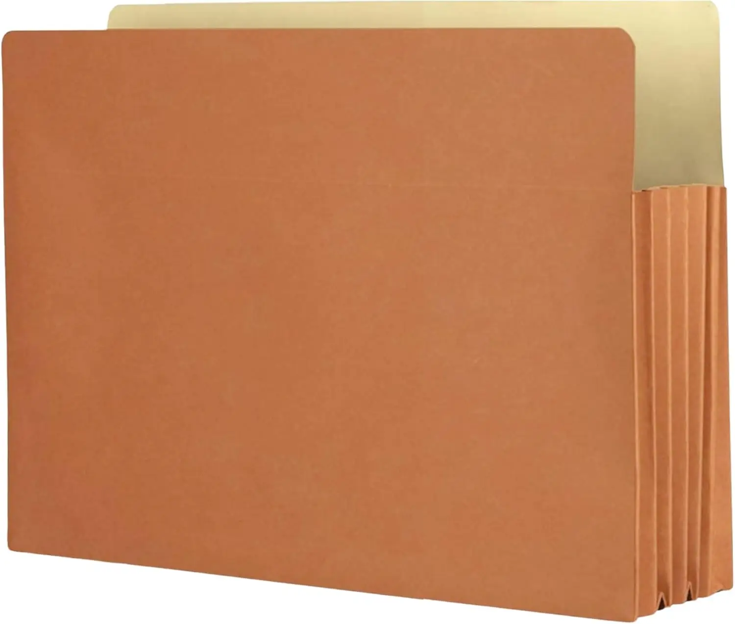 

Expanding Accordion File Folder, Letter Size, 5.25" Expansion, 50 Pack, Red Rope, Straight Cut Tab for Business Filing