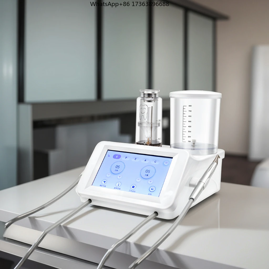 LK-F22 Escariador Ultrasónico y Pulidor de Aire Prophy Mate, Unidad de Flujo de Aire Portátil para Ultrasónico Dental y Limpieza por Arenado