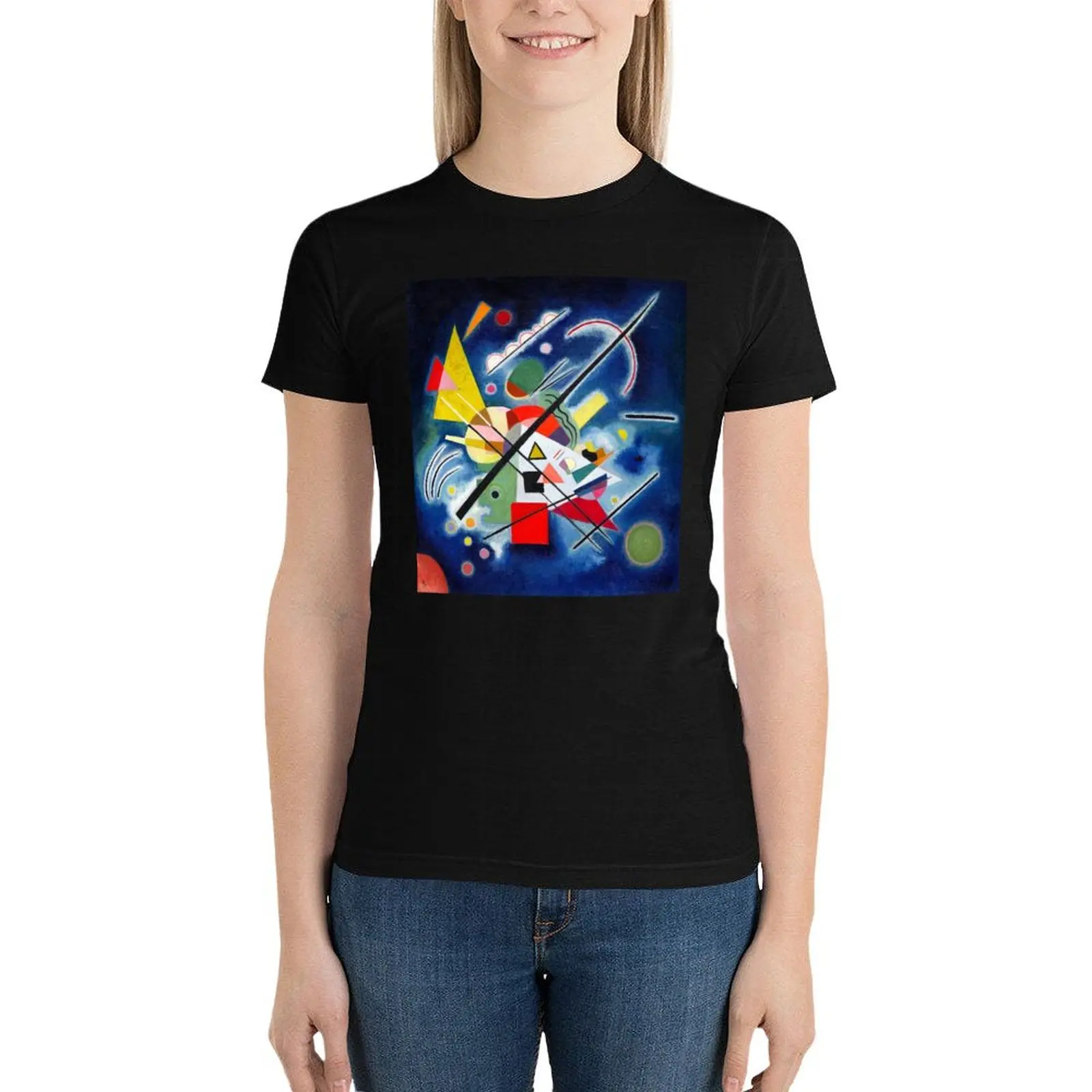 Wassily Kandinsky - Blue Painting T-Shirt summer top aesthetic clothes graphics plus size tops graphic t-shirts for Women