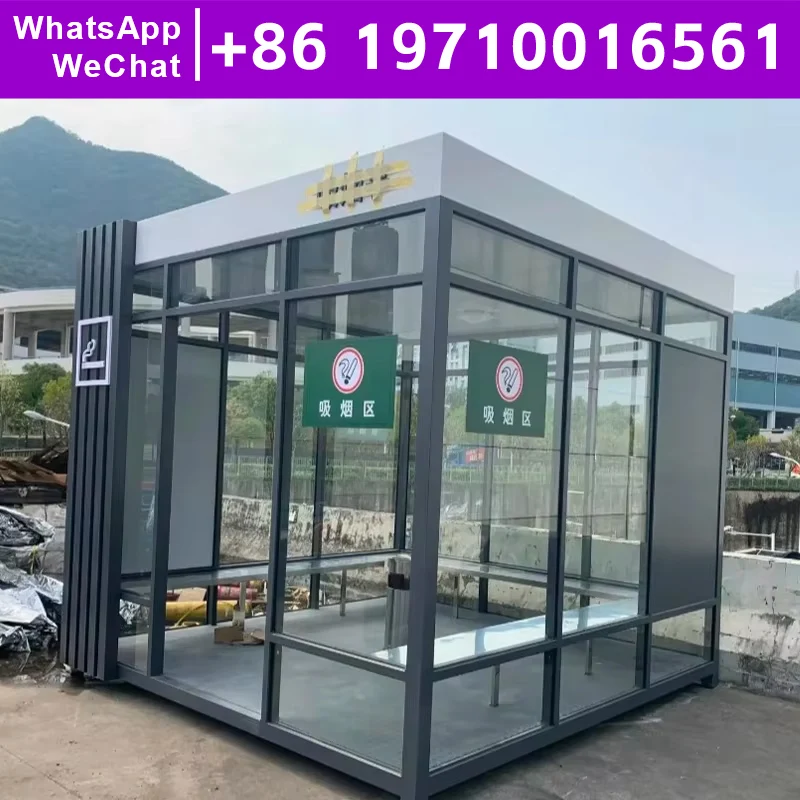 1 Year Fast Installation Customize China Shandong  Smoking Booth Modernobile Booth Environmentally Friendly