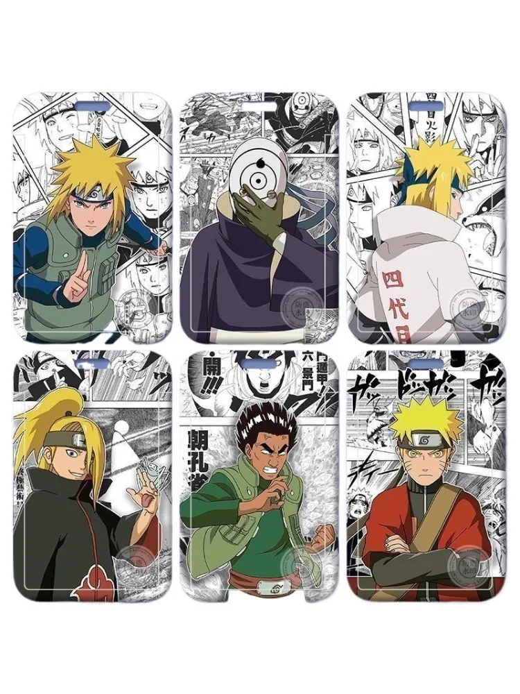 NARUTO Uzumaki Naruto Uchiha Sasuke Anime périphérie dessin animé mignon carte d'identité protecteur étudiant Campus repas carte couverture travail ID Badge