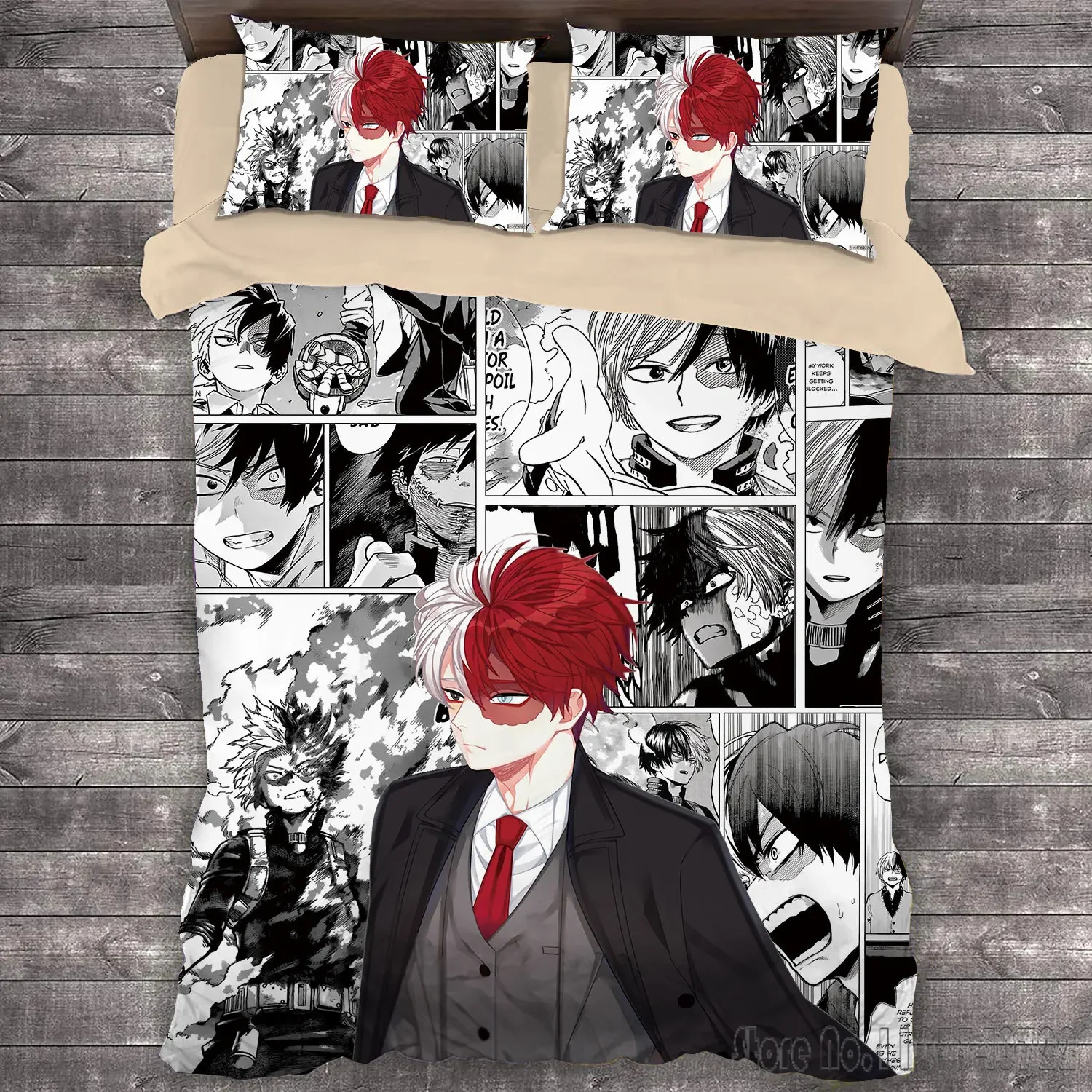 Popular Anime My Hero Academia Duvet Cover Set HD Comforter Cover for Kids Bedding Sets Bedclothes Bedroom Decor