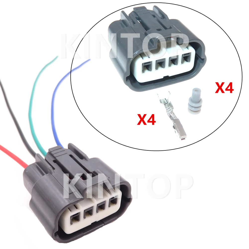 

1 Set 4 Pins Car Waterproof Socket Starter For BYD 6189-0551 Automotive Air Flow Meter Electric Wire Sealed Connector With Wires