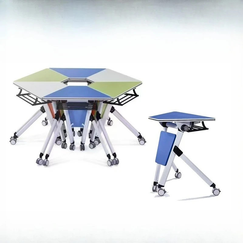 Training tables are foldable and freely combinable, paired with conference tables, multifunctional and movable spaced tables