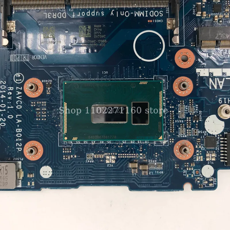 

For Dell 5448 5548 CN-0V25MC 0V25MC V25MC With SR23Y I5-5200U CPU Mainboard ZAVC0 LA-B012P Laptop Motherboard 100%Full Tested OK
