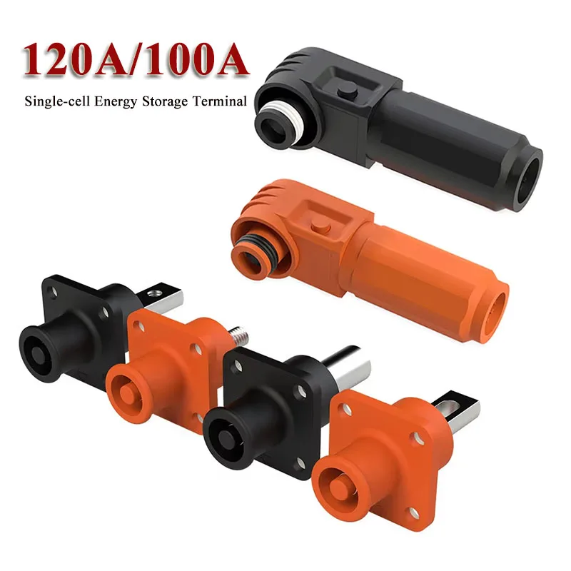 120A 100A Single-Core Energy Storage Terminal Cabinet Battery Connector ZC6 Male Female New Energy Industry Pulg Socket IP68