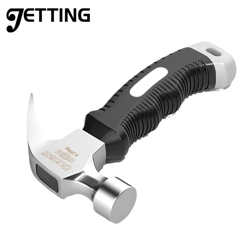 Mini Octagonal Hammer Sheep Horn Hammer Multi Functional Magnetic Heavy Duty High Carbon Steel Woodworking Nail Hammer