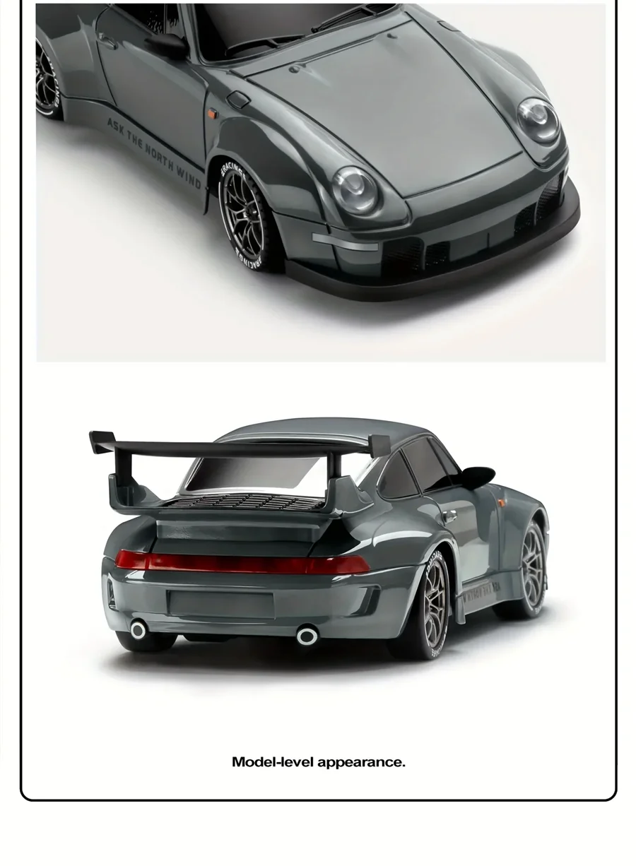 Oike 4WD Ferngesteuertes Drift-Auto 1:24 Mini Ferngesteuertes Rennauto Modell 2.4G Funk Hochgeschwindigkeits 4X4 RC Auto Fahrzeug Spielzeug – Detail 9