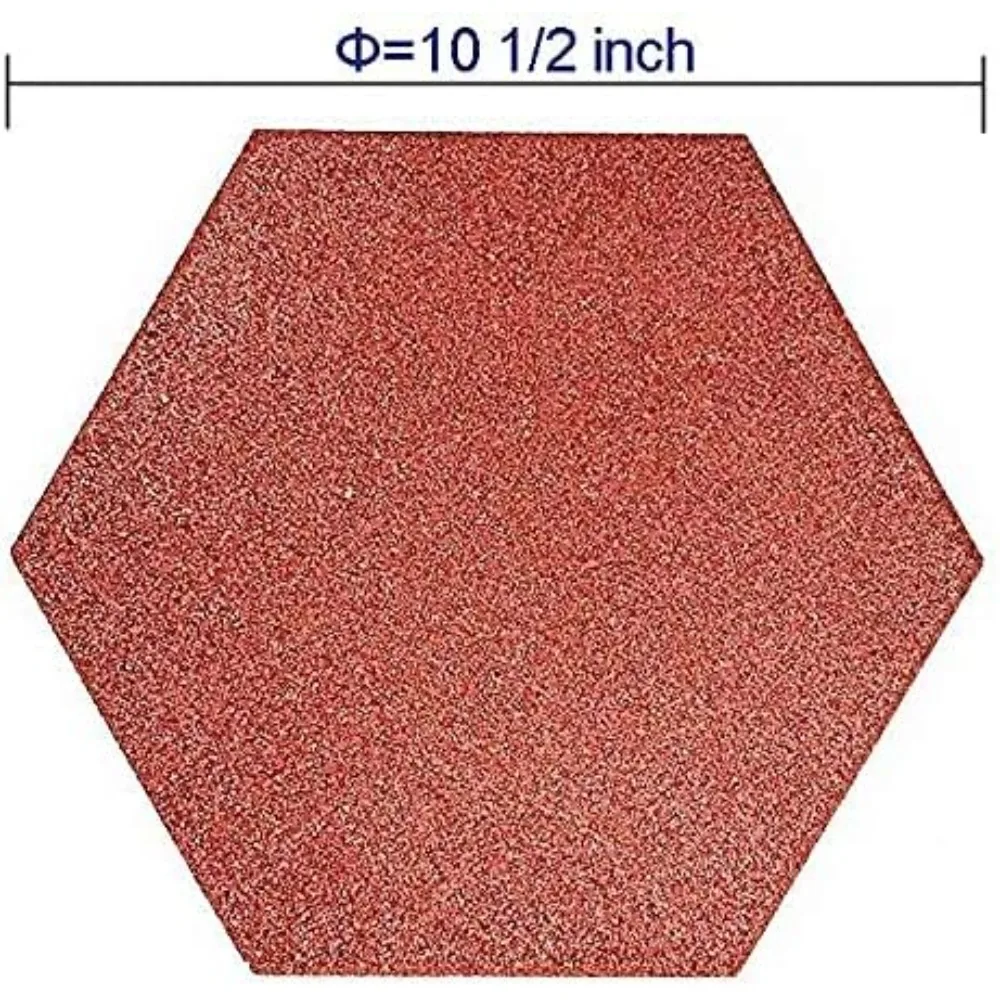 육각형 고무 포장기, 정원 포장기, 데크 바닥 타일, 파티오 바닥 매트, 잔디 스테핑 스톤, 테라코타용 두께 3/4 인치, 20 개