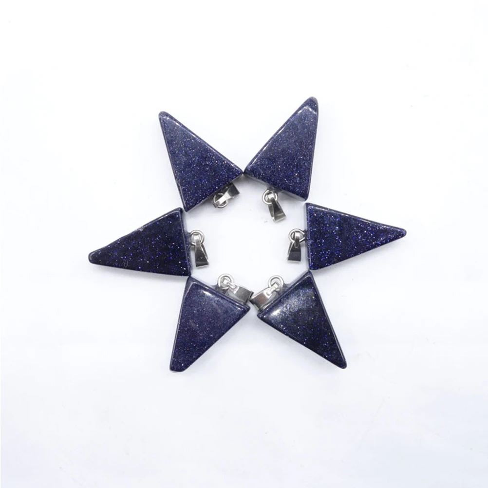 

10 pcs Mixed Color Pendants Crystal Necklace Agate Triangle Crystal Pendant Shape Jewelry Making Pendant Accessories