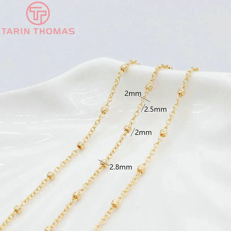 (6332) 1 Meter Chain Link 2x2.5MM 24K Gold Color Brass Necklace Chains High Quality Diy Jewelry Findings Accessories Wholesale