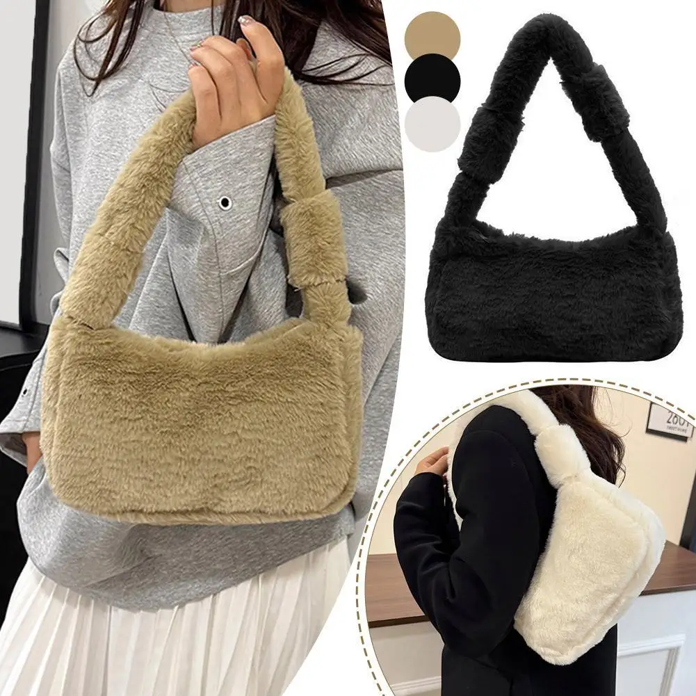 Borsa a tracolla casual da donna Borsa a tracolla da donna in peluche Borsa a tracolla da donna