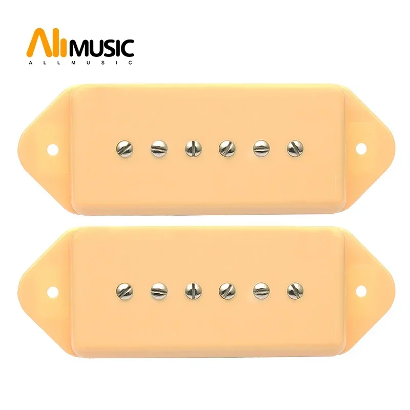 Dog Ear Vintage P90 Pickup N-6.9K/B-7.2K Soapbar Pickup Alnico 5 Single Coil Bridge Pickup Black/White/Cream