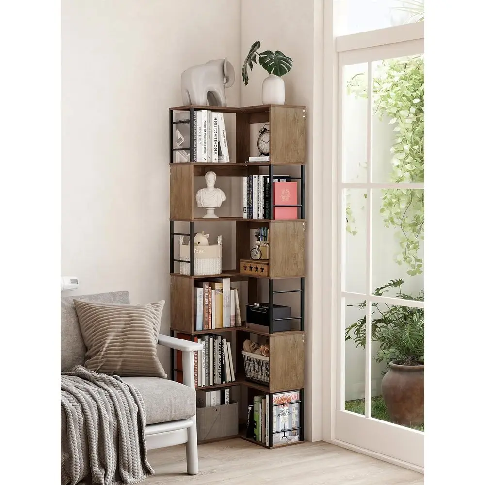 7 Tier L Shaped Bookshel, 74