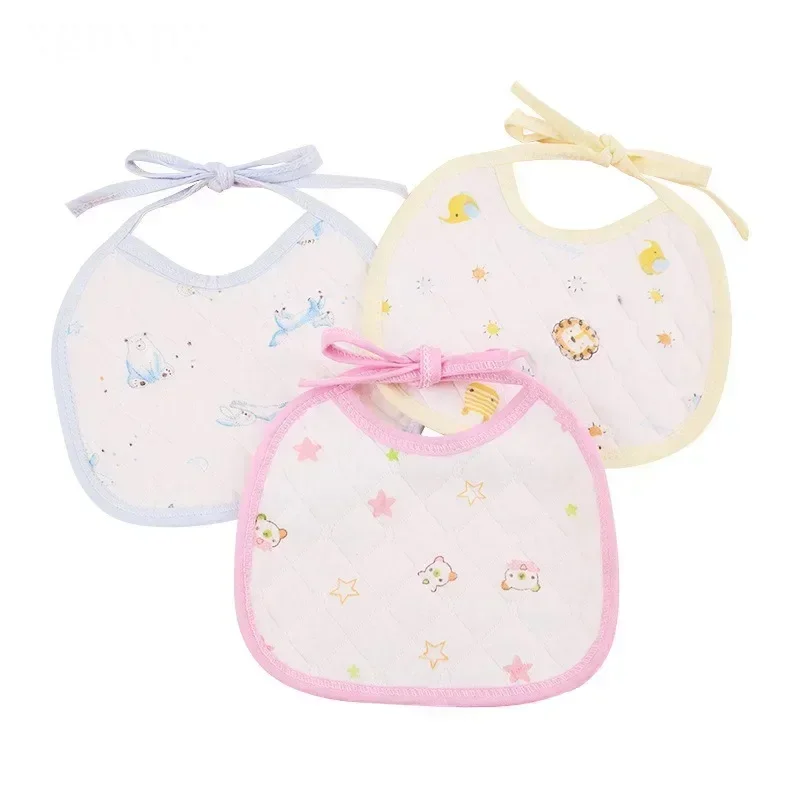 Xgnvpy-Bavoir imperméable avec poche à broche imprimée pour bébé, serviette ronde pour la salive, accessoires pour bébé