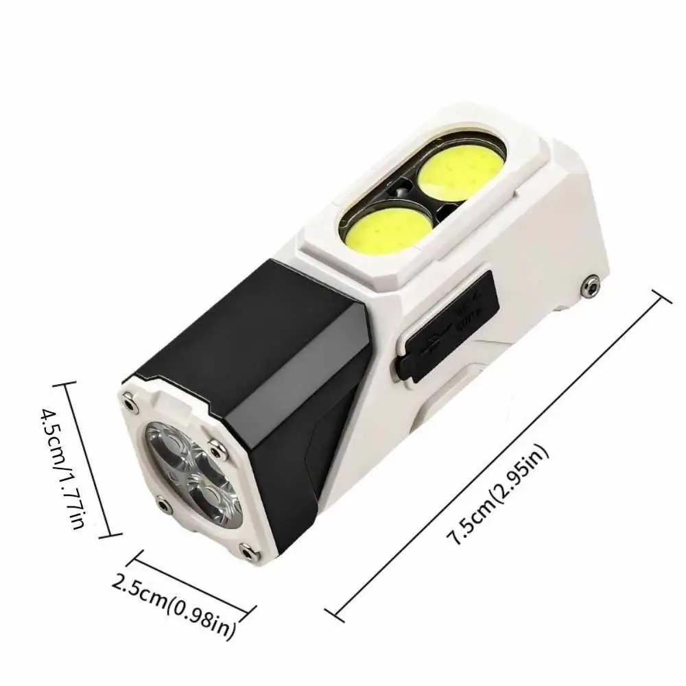 Wave Sensor Rechargeable Work Light Rotatable Head Metal Clip Sensor Headlamp Magnetic Base Dual Light Source Portable Work Lamp