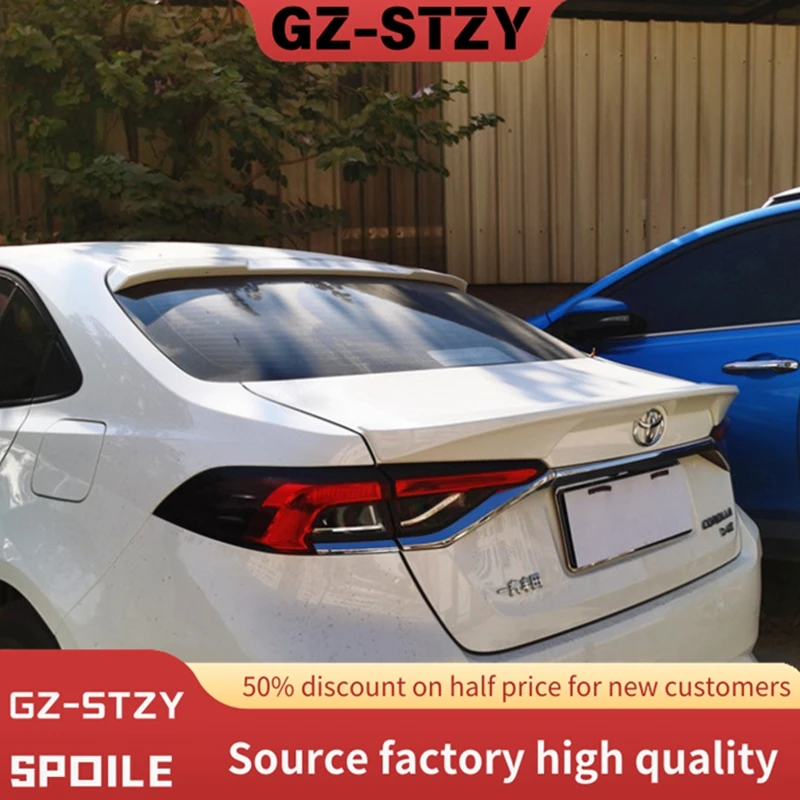 For Toyota Corolla 2019 2020 2021 Spoiler ABS Glossy Black /Carbon Fiber Look Rear Window Roof Spoiler Car Styling