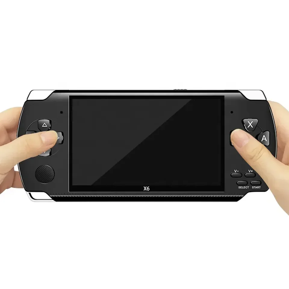 X6 Game Player 4.3 Inch Screen 128 bit Handheld Video Game Console Real 8GB For  Video E-book